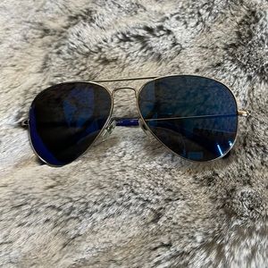 Michael Kors dark blue aviator sunglasses